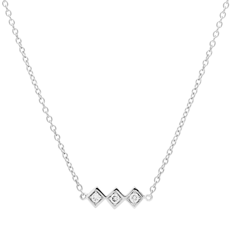 18CT DIAMOND TRULLI BAR PENDANT