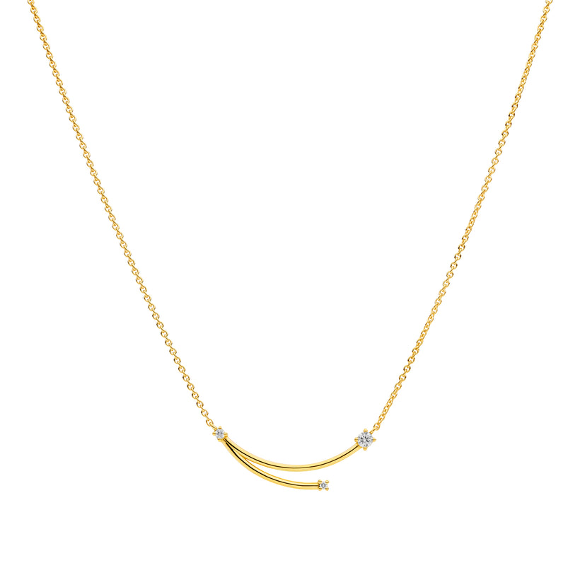 18CT YELLOW GOLD DIAMOND LADY STARDUST PENDANT