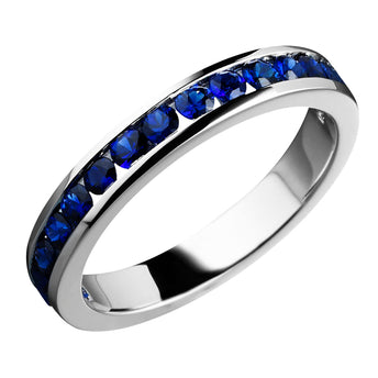 18CT SAPPHIRE CHANNEL BAND