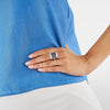 18CT WHITE GOLD AQUAMARINE & DIAMOND BESPOKE RING