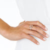 18CT PINK MORGANITE & DIAMOND SARDINIA RING
