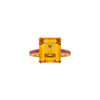 18CT CITRINE & RUBY REDDY RING