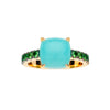 9CT AMAZONITE & TSAVORITE ROTONDE RING