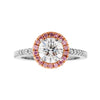 18CT DIAMOND & PINK DIAMOND PICCADILLY RING