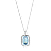BESPOKE 18CT WHITE GOLD AQUAMARINE & DIAMOND NECKLACE