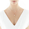 18CT ROSE QUARTZ & RUBY TIVOLI PENDANT