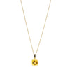 18CT HONEY QUARTZ & BLACK DIAMOND KAARINA PENDANT