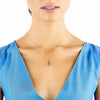 18CT ROSE DE FRANCE AMETHYST & BLACK DIAMOND KAARINA PENDANT