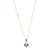 18CT ROSE DE FRANCE AMETHYST & BLACK DIAMOND KAARINA PENDANT