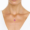 BESPOKE 18CT PINK TOURMALINE & DIAMOND PENDANT