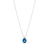 18CT LONDON BLUE TOPAZ & DIAMOND BELLINGEN PENDANT