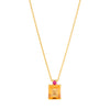 18CT CITRINE & RUBY REDDY PENDANT