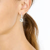 18CT GREEN AMETHYST & DIAMOND LA DIVINA EARRINGS