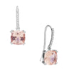 18CT WHITE GOLD PINK MORGANITE & DIAMOND LA DIVINA EARRINGS