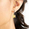 18CT HONEY QUARTZ & BLACK DIAMOND KAARINA EARRINGS