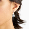 18CT WHITE GOLD AQUAMARINE & DIAMOND KAARINA EARRINGS