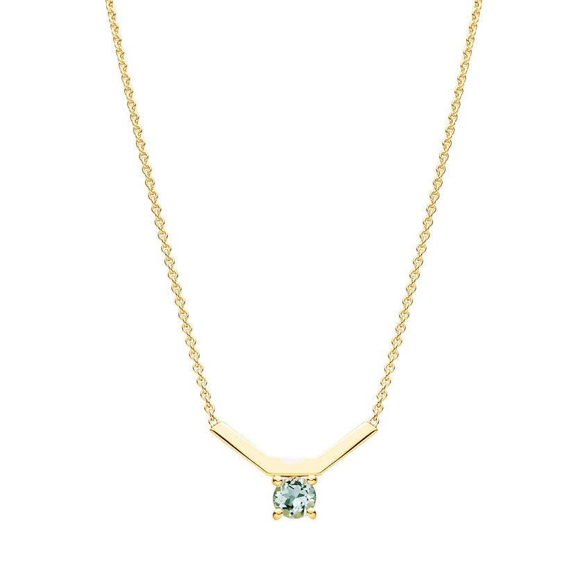 9CT GREEN AMETHYST MATRIX PENDANT
