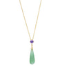 9CT ADVENTURINE & AMETHYST SALSA PENDANT
