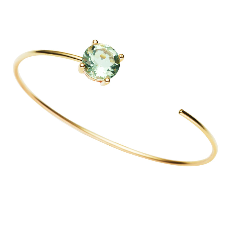 9CT GREEN AMETHYST CARLY BANGLE