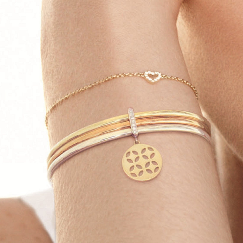 18CT DIAMOND MINI HEART BRACELET