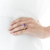 9CT AMETHYST TANGO RING