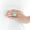 9CT PERUVIAN AMAZONITE DOLCI RING