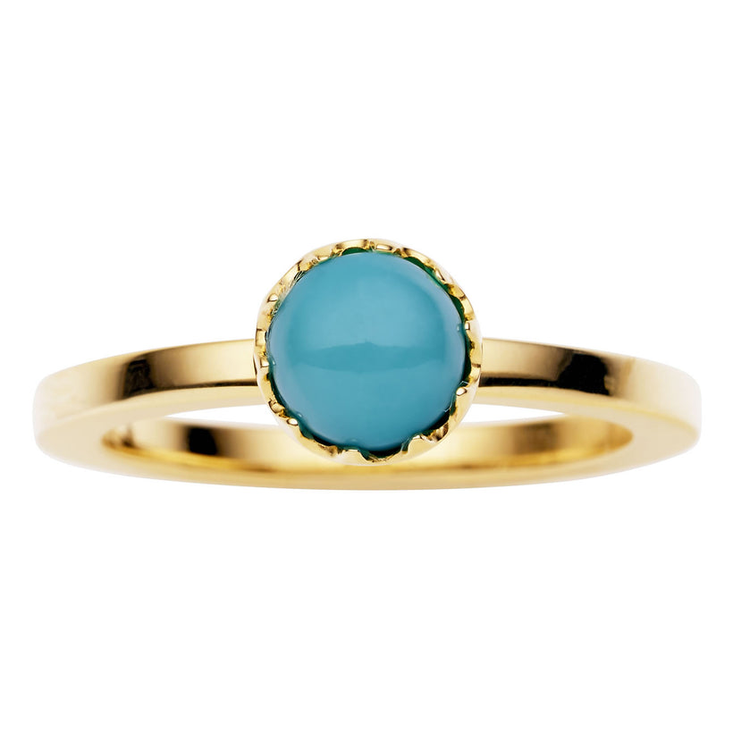 9CT GOLD TURQUOISE AURORA RING