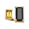 9CT CITRINE & ONYX RONA RING