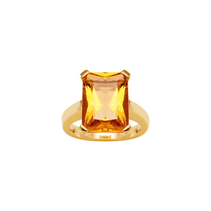 9CT CITRINE SUNSET RING