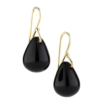 9CT ONYX RAINDROP EARRINGS