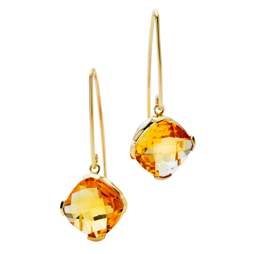 9CT CITRINE TANGO EARRINGS