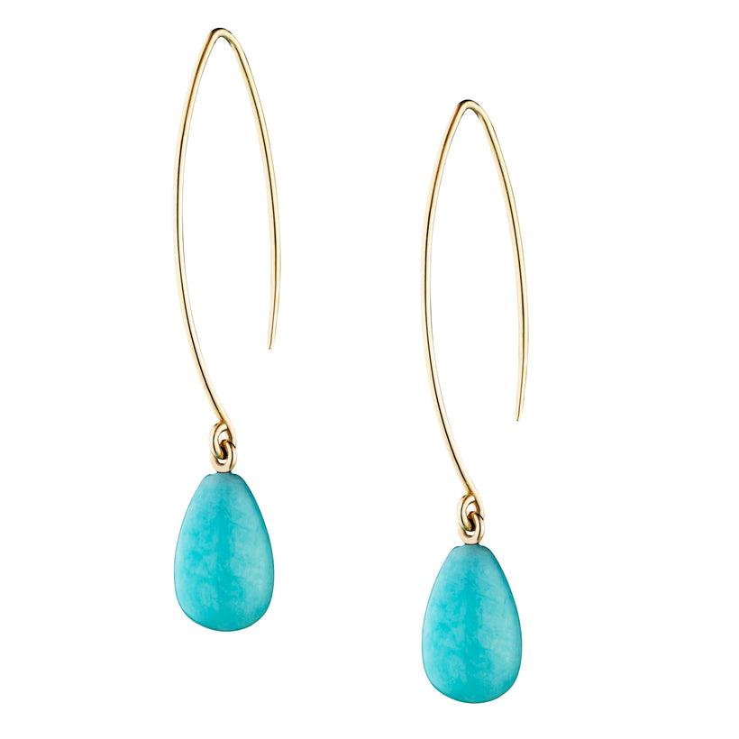 9CT AMAZONITE GENOVA EARRINGS