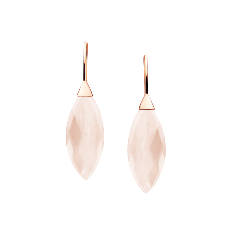 9CT ROSE GOLD & ROSE QUARTZ MONTIEL EARRINGS
