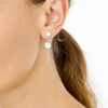 9CT GREEN AMETHYST & PEARL CARLY EARRINGS