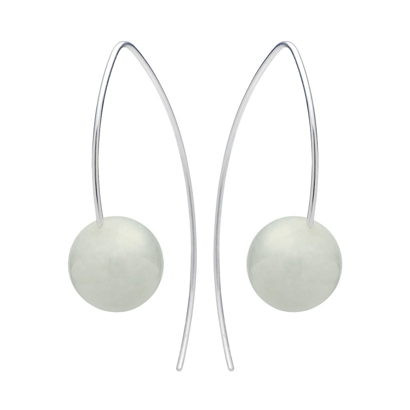 STERLING SILVER JADE TOVA EARRINGS