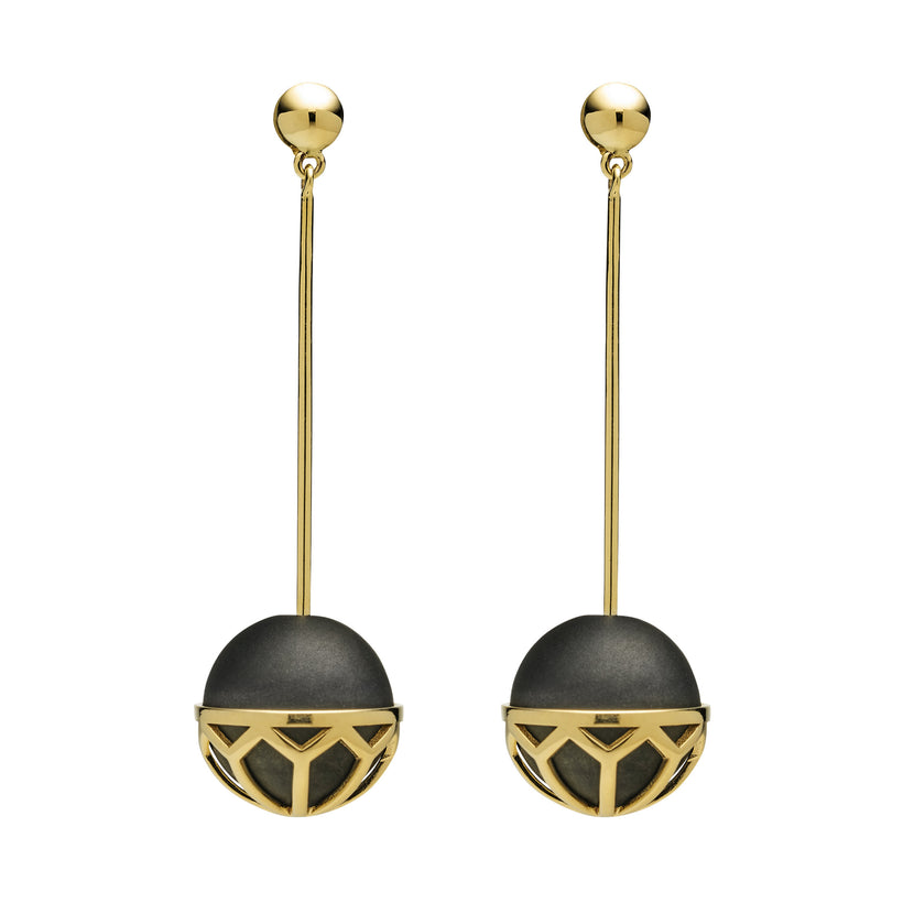 9CT ONYX IDONY EARRINGS