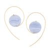 9CT BLUE LACE AGATE ANNA EARRINGS