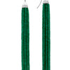 STG SIL GREEN AGATE GATSBY (10.5CM) TASSEL EARRINGS