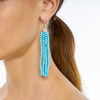 STERLING SILVER TURQUOISE GATSBY TASSEL EARRINGS