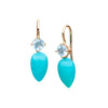 9CT AMAZONITE & BLUE TOPAZ TORQUAY EARRINGS