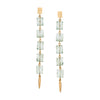 9CT NIELSEN GREEN AMETHYST DROP STUD EARRINGS