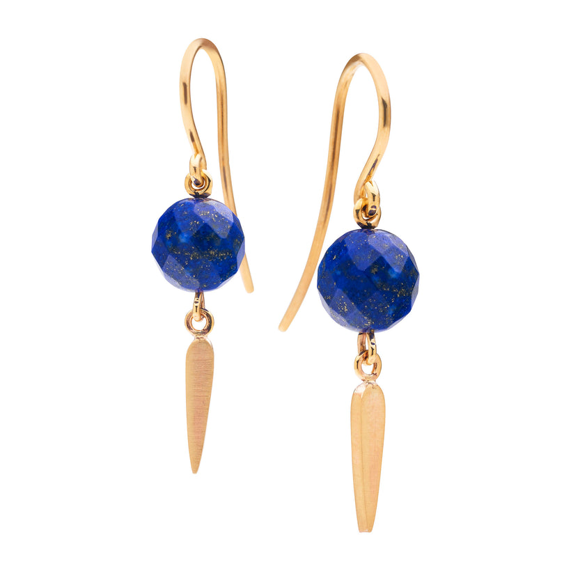 9CT LAPIS NIELSEN EARRINGS