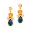 9CT MULTI-GEM ARETHA EARRINGS