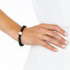 FACETED ONYX AND PEARL BUDDY BRACELET
