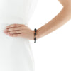 STERLING SILVER ONYX TIN-CUP BRACELET