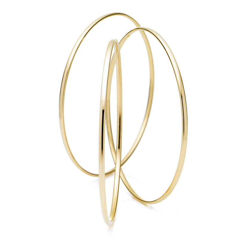 9CT YELLOW GOLD FINE BANGLE