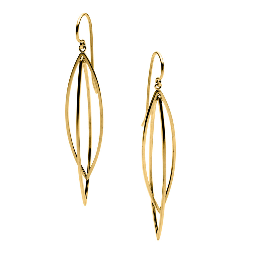 9CT MARQUISE GALE EARRINGS