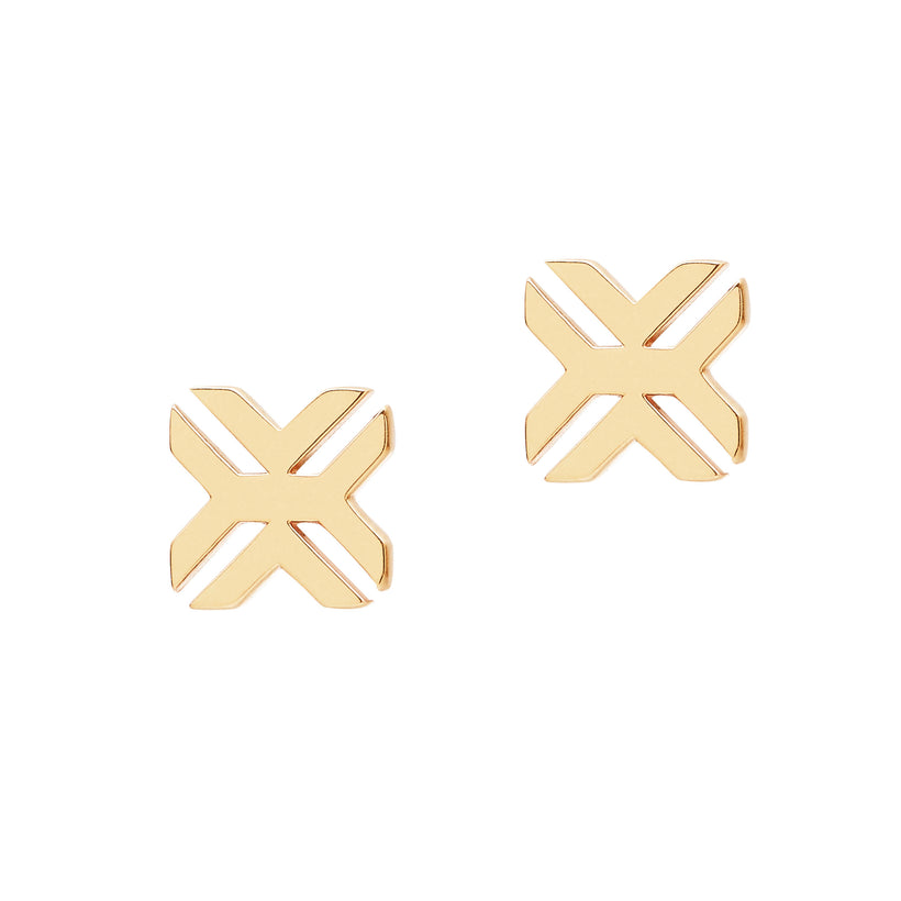 9CT MATRIX STUD EARRINGS