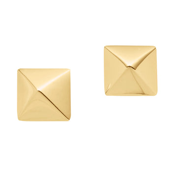 9CT PYRAMIDE STUD EARRINGS