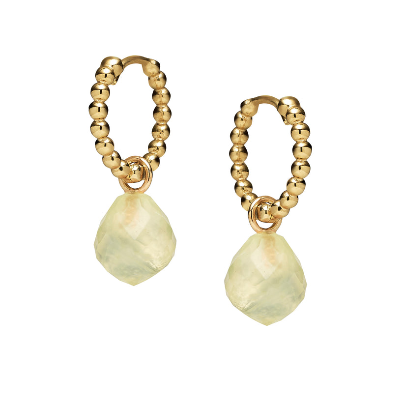 9CT ORIANA PREHNITE INTERCHANGEABLE DROPS
